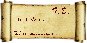 Tihi Diána névjegykártya