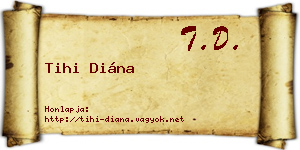 Tihi Diána névjegykártya